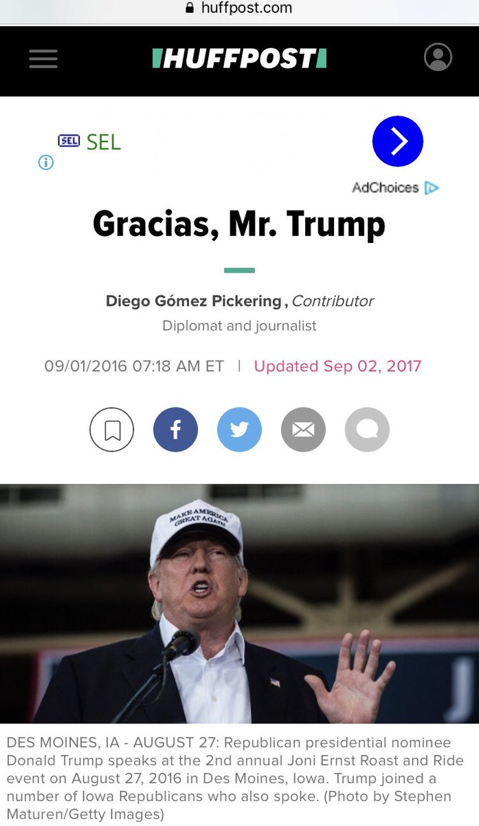 Eythel's tweet photo. .@gomezpickering, uno de los blogueros que estuvo con nosotros desde el primer día, fue republicado por @HuffPost 🇺🇸#VocesHuffPost https://t.co/TBicdL5q2o