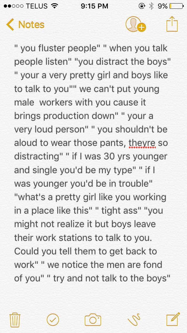 Raynlee3's tweet photo. Being to much. Working in a male dominated place is fine. I can handle it. But please don't try and blame me for looking and being myself. https://t.co/y8hQF4w8HZ