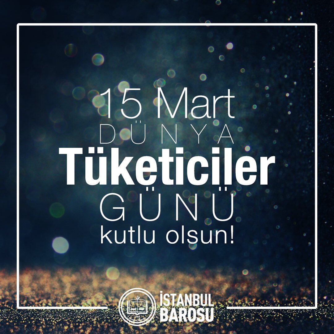 Haklarınızı bilin, haklarınızdan vazgeçmeyin! 15 Mart Dünya Tüketiciler Gününüz kutlu olsun.
 
#istanbulbarosu #dünyatüketicilergünü #tüketicilergünü #tüketicihakları #tüketici
