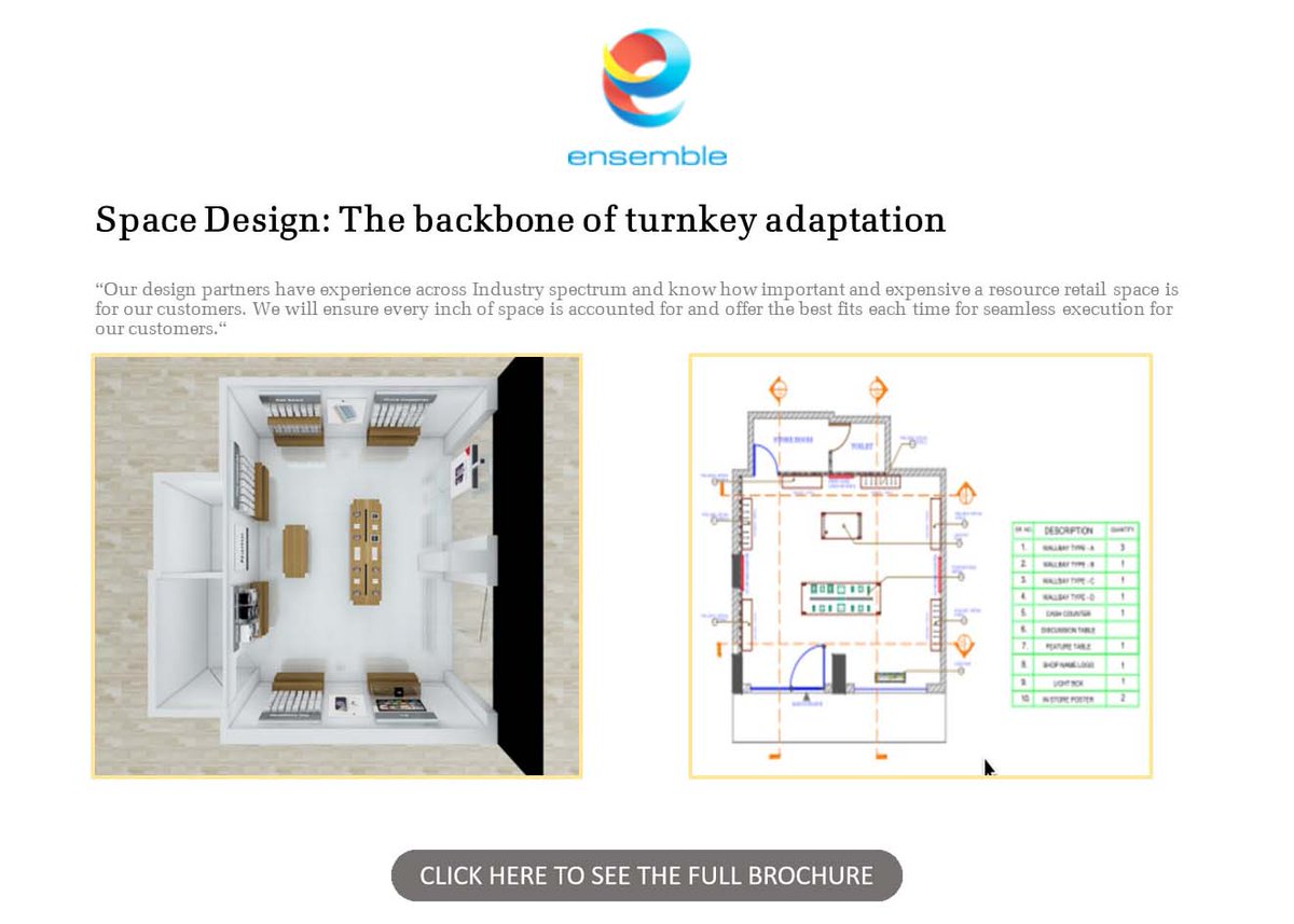 EnsembleRetail's tweet image. Space Design using the Industry-wide Expertise is the Backbone of Turnkey Adaptions.
Know more about us: bit.ly/2TZ9211

#EnsembleRetail #SpaceDesigns #StoreFixtures #RetailTherapy