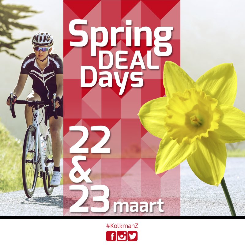 Kolkman ruimt de winter op!
22&amp;23 maart heel veel korting op:
-kleding
-helmen/schoenen
-accessoires
-fietsen
Kom Kijk en Profiteer!
#springdealdays #kolkmanz #komkijkprofiteer #wegmetdewinter
#welkomlente #iamspecialized #cubebikes #kassakoopjes #heelkolkmanruimtop #stromerbike