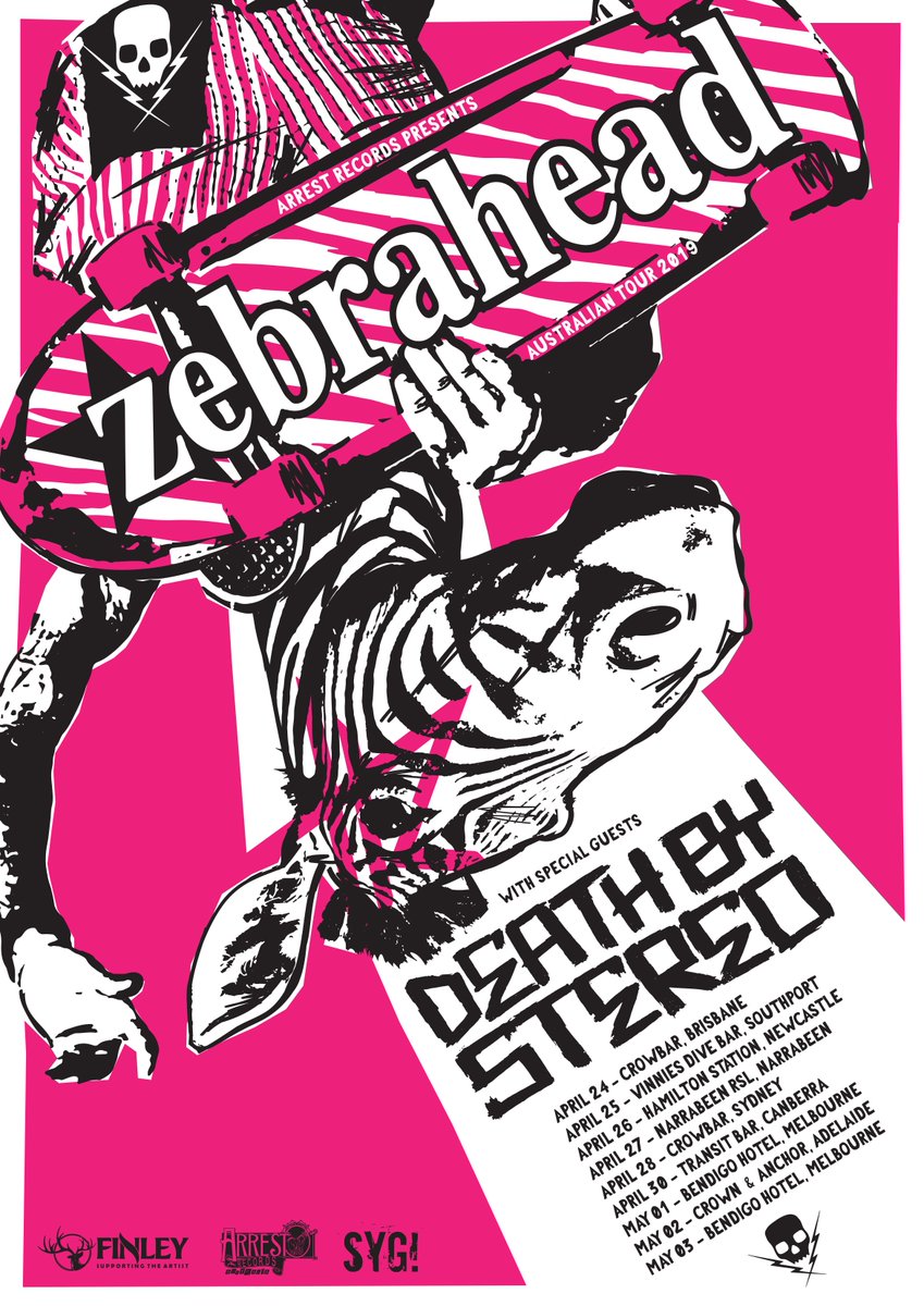 Zebrahead / Death By Stereo Tour Starts soon buy tickets now
arrestrecordsaustralia.oztix.com.au/Default.aspx