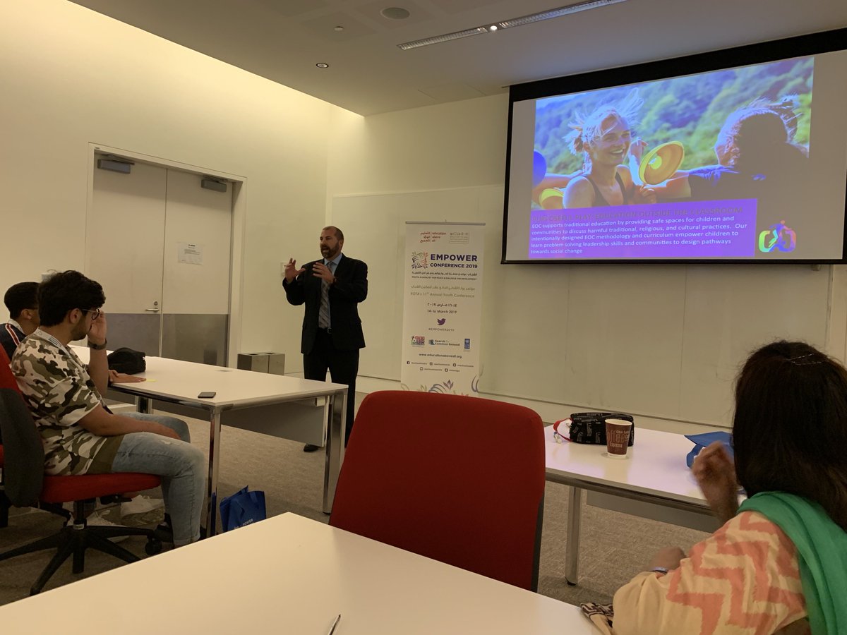 coachesacross's tweet image. #Empower2019 in #Qatar as CEO @JustBeingSuskie shows how Purposeful Play can create Education Outside the Classroom #UNSDG4.  Today we&apos;re focusing on Peace Building and highlighting our partnership with @PeaceOneDay!  #WhatsYourLegacy?