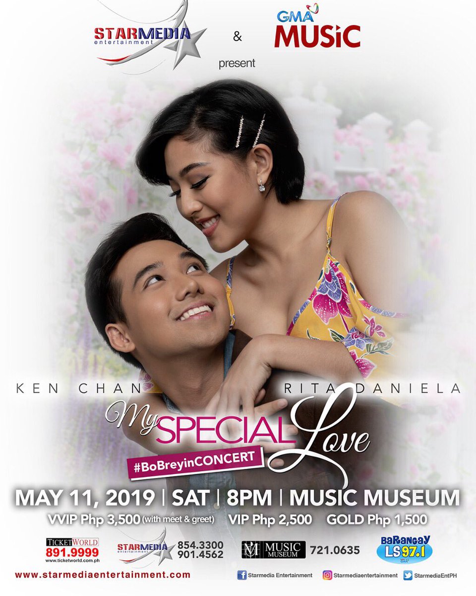 akosiKenChan's tweet photo. This is it! 💗

MY SPECIAL LOVE #BoBreyinCONCERT is happening on May 11, 2019 at the Music Museum! Tickets out TOMORROW, March 16 at all Ticketworld Outlets (or https://t.co/aqrmg04dqY | 891-9999) or at Music Museum! https://t.co/ZYGBKh45C9
