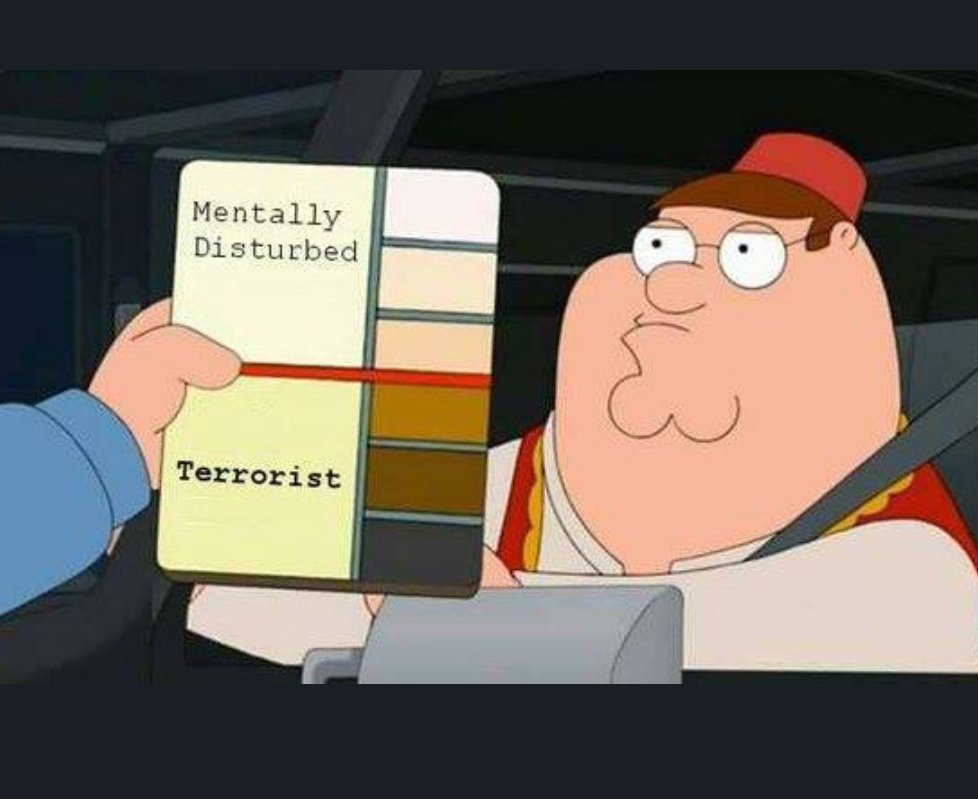Amr_Samado's tweet photo. If he is a Muslim.. He is a terrorist..
If he is black.. He is a thug..
If he is a racist nazi white supremacist.. He is a gunman and troubled lone wolf..

What a shitty world..
#Christchurch https://t.co/pSUKzTkMEK