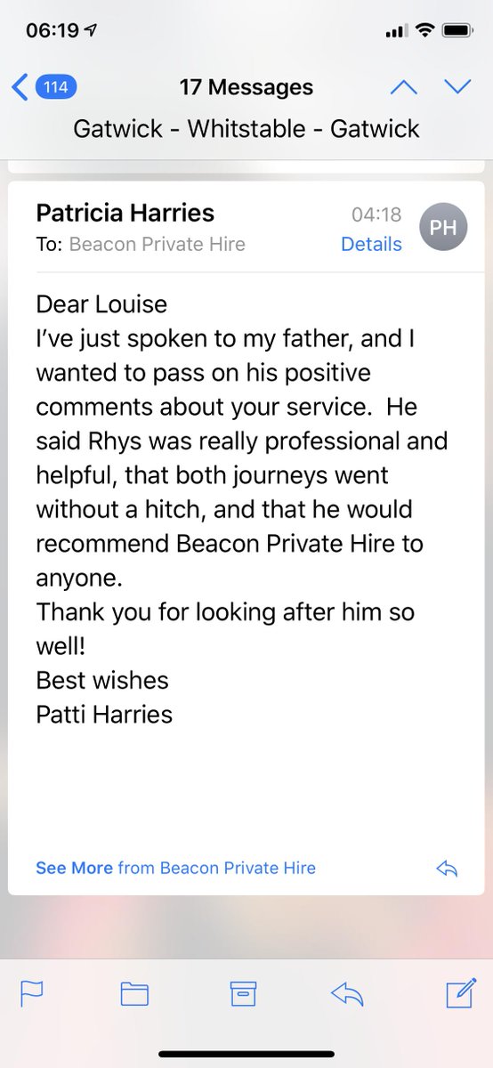 Nice bit of positive feedback #taxilife #taxis #familybusiness