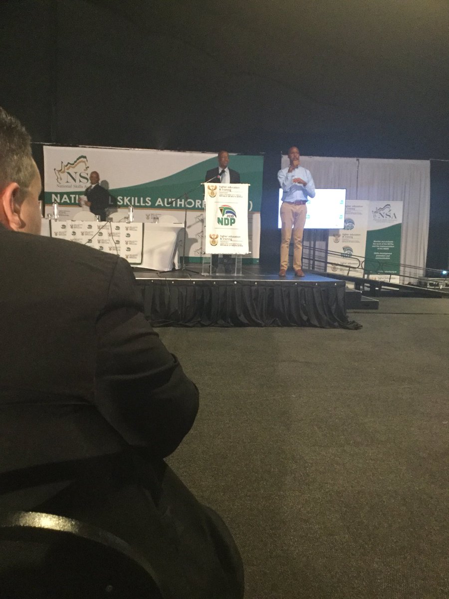 #NSASkillsConference  Opening remarks and welcome by the Director General of the DHET Mr Gwebs Qonde
#2019SkillsConference 26 public universities; 50 TVET colleges and 9 new CET Colleges; Private higher education institutions, private colleges and skills development institutions