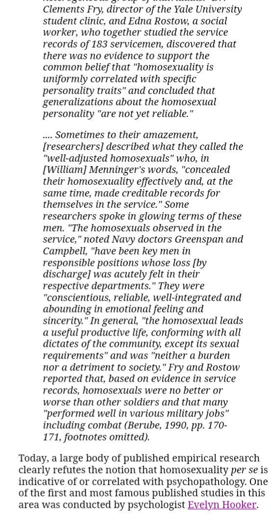 The fields of psychology, psychiatry and medicine are meant to be dispassionate, objective and non-judgemental. Free from the influence of religion or societal taboos. Even when LGBT was regarded as "wrong" by western researchers, evidence existed that gays weren't mentally ill