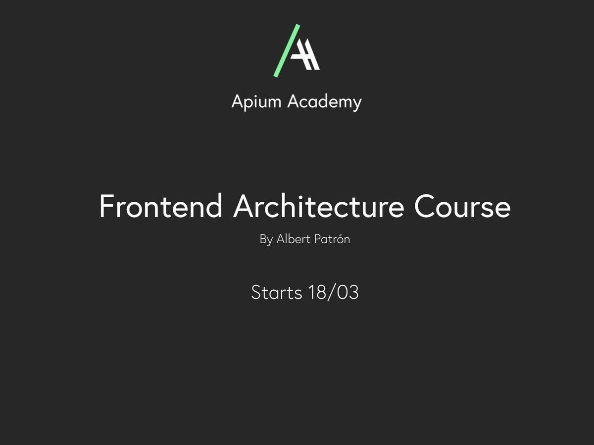 apiumacademy's tweet image. Interested in this course? Contact us! apiumacademy.com #frontendarchitecture #barcelona #apiumacademy