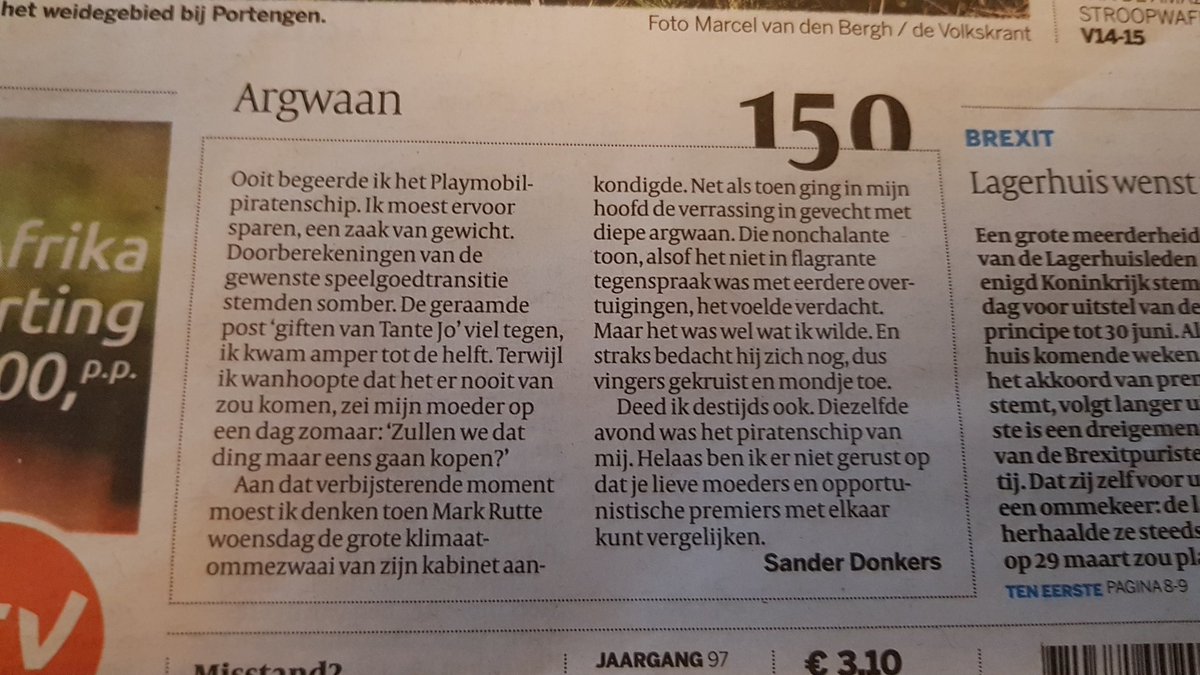 Verandertijd's tweet photo. Mooie column van @sanderdonkers . Verbijsterd  door de klimaatommezwaai van het kabinet. https://t.co/VQEDdqkA6g
