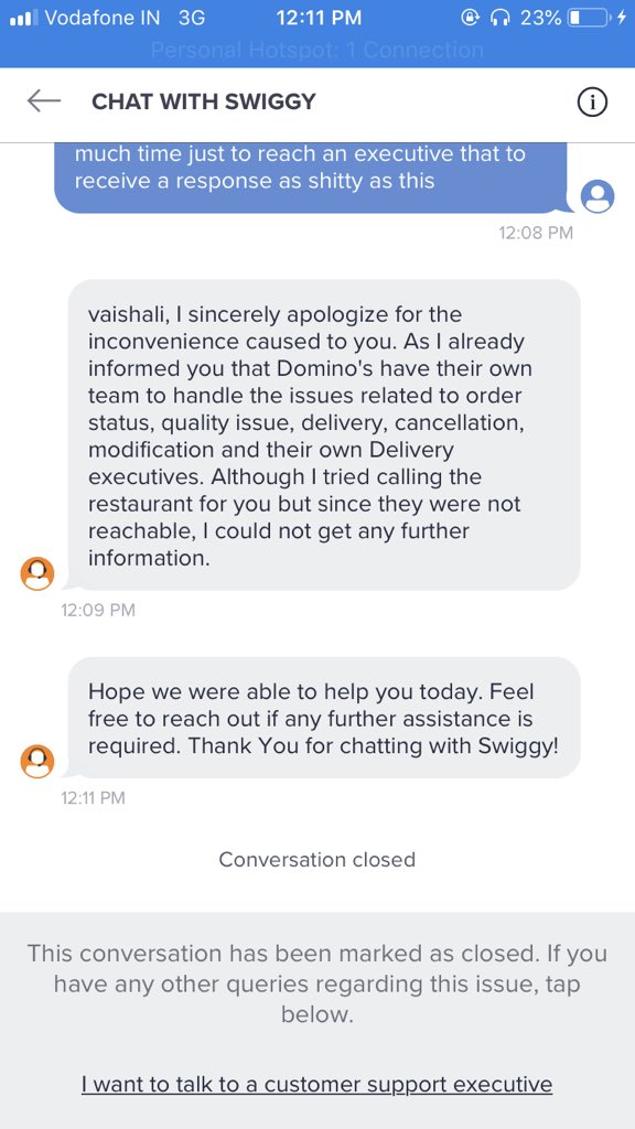 Vaishaliiiii's tweet photo. Thanks @swiggy_in for sending me air and then charging me for it. Additional thanks for the rude, impolite response. https://t.co/7uLoXXchNt