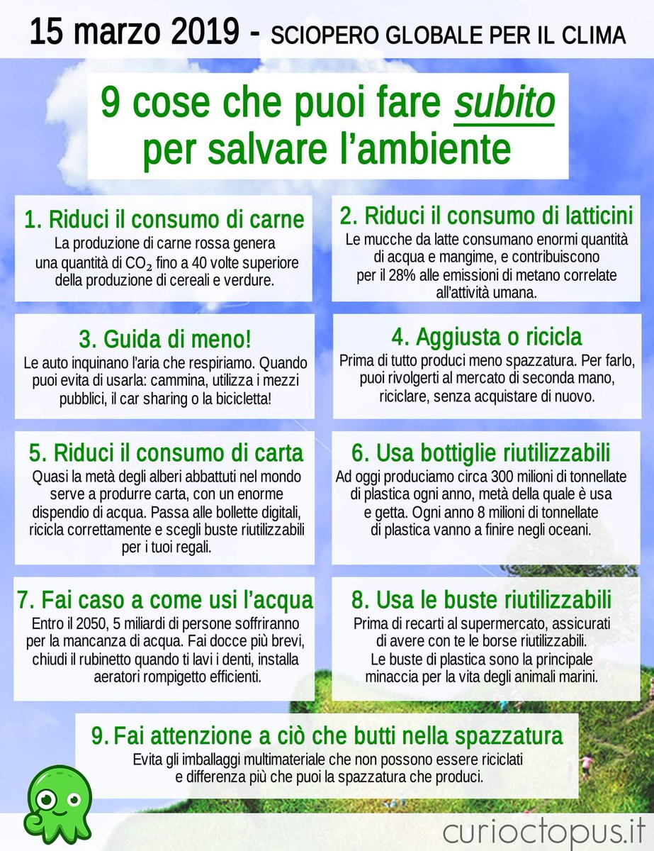 Raggiungete la Piazza in bici o a piedi che, se in auto o in moto, quale senso avrebbe manifestare se non si cambia il sistema?

#FridaysForFuture