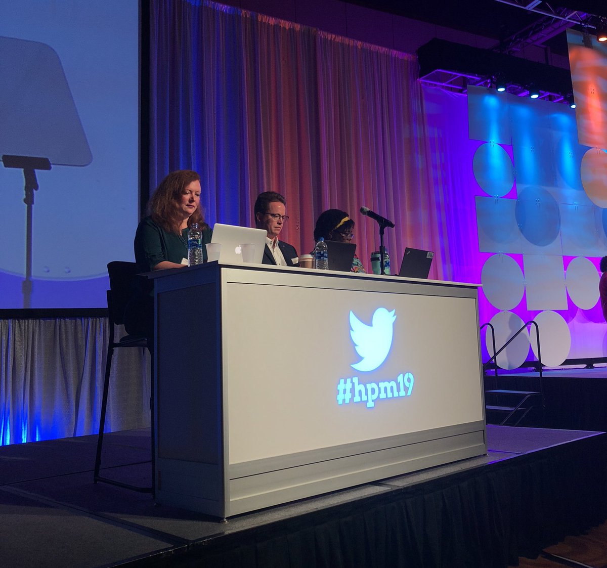 AAHPM's tweet image. If you have questions during this morning’s plenary session, tweet at #HPMQ and our Twitter correspondents will relay them #hpm19
