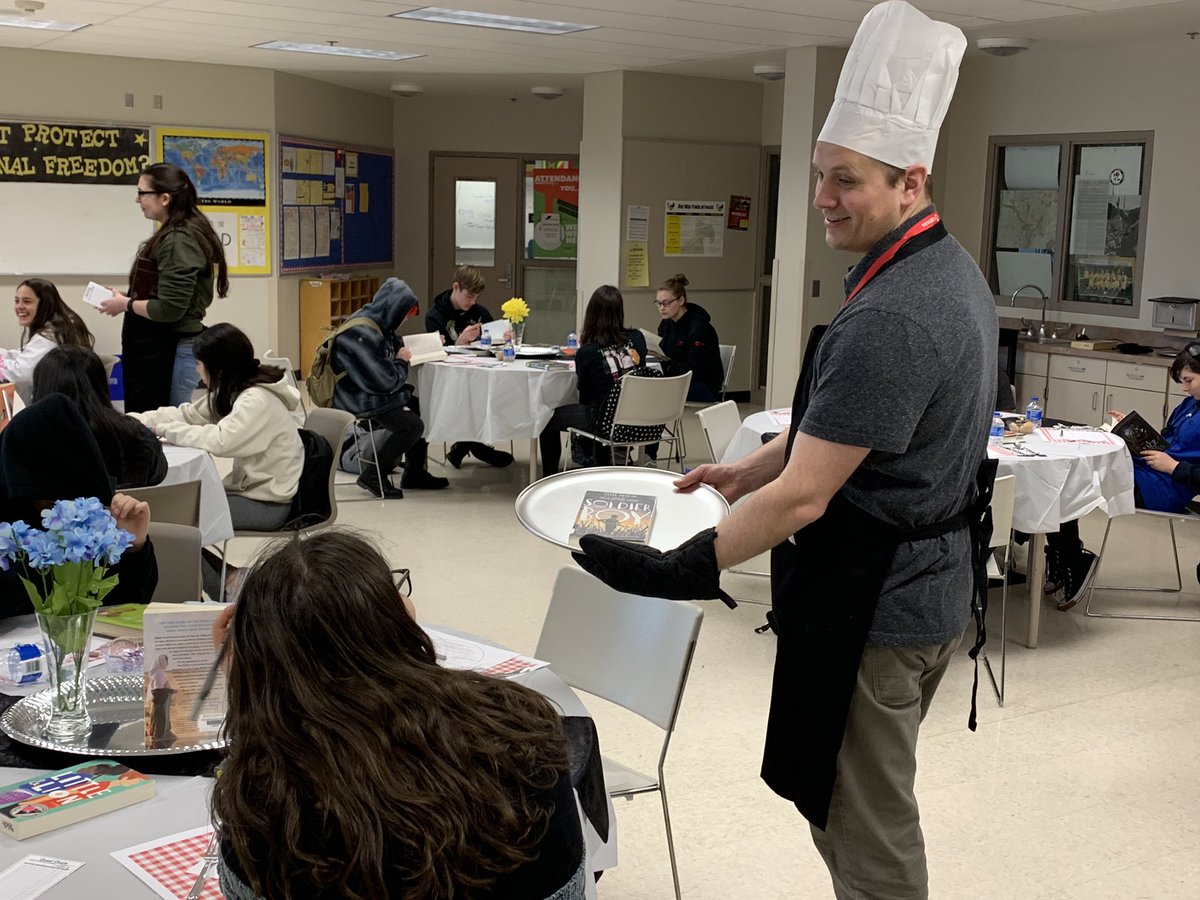Mike Meskel (@mikemeskel) on Twitter photo “Book Tasting” event for Ms Wendel’s class arranged by Bay’s Ms Laughlin and featuring <a href="/tmckell/">Tyler McKell</a>. Students had a “menu” that helped the the wait staff and chef suggest literature the students might be interested in. “Book Tasting” event for Ms Wendel’s class arranged by Bay’s Ms Laughlin and featuring <a href="/tmckell/">Tyler McKell</a>. Students had a “menu” that helped the the wait staff and chef suggest literature the students might be interested in.