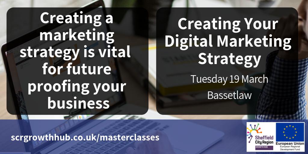 Are you searching for free digital marketing support? Creating a #Marketing strategy is vital for your business and our free Masterclass can help you create one. The Masterclass is full of useful hints and tips on how to improve your #Digital presence: buff.ly/2RTCtzV