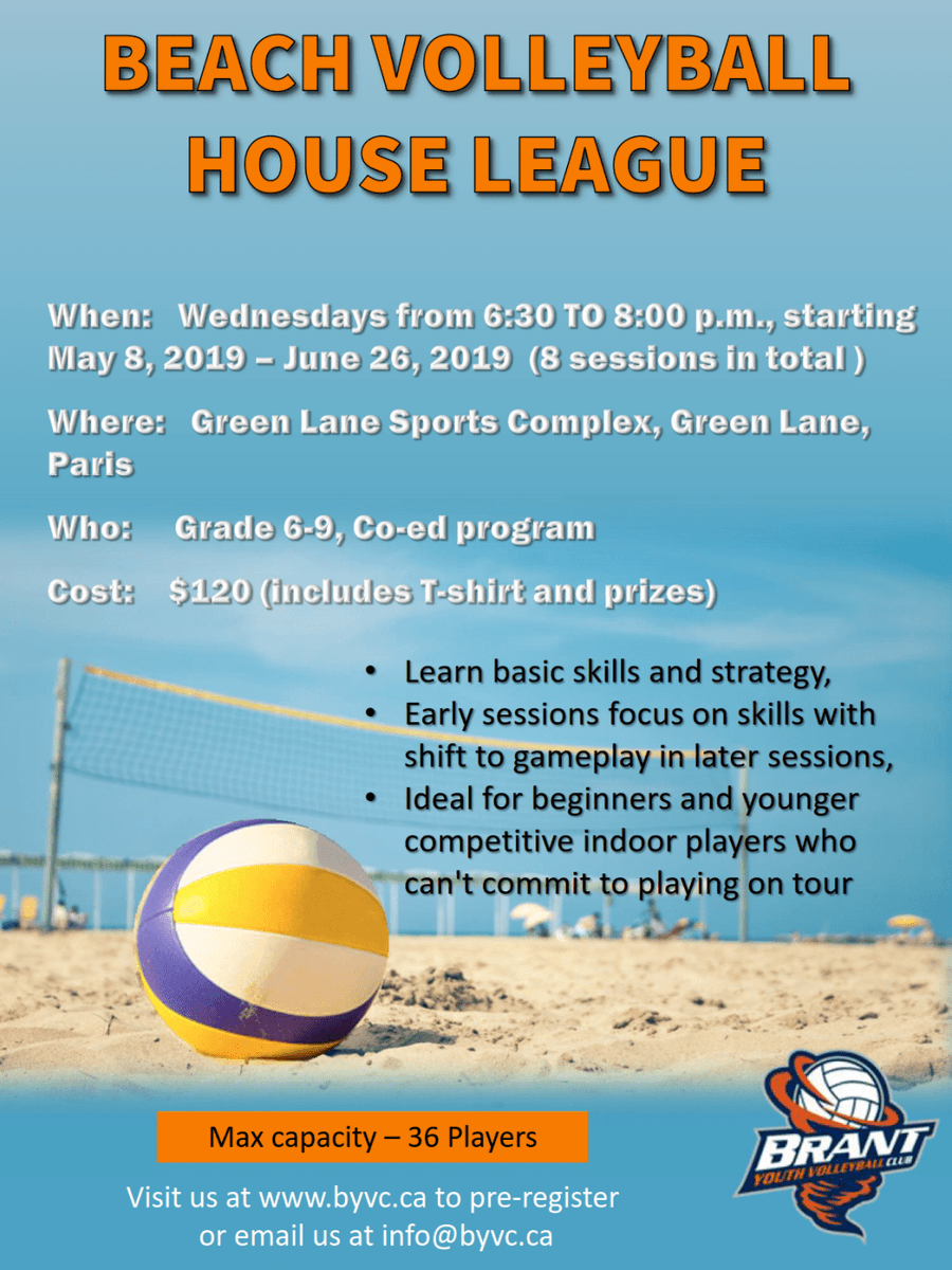 BYVCTornadoes's tweet photo. Beach House League registration is now open! https://t.co/mg3Q04rjJX https://t.co/DZJXJVBoES