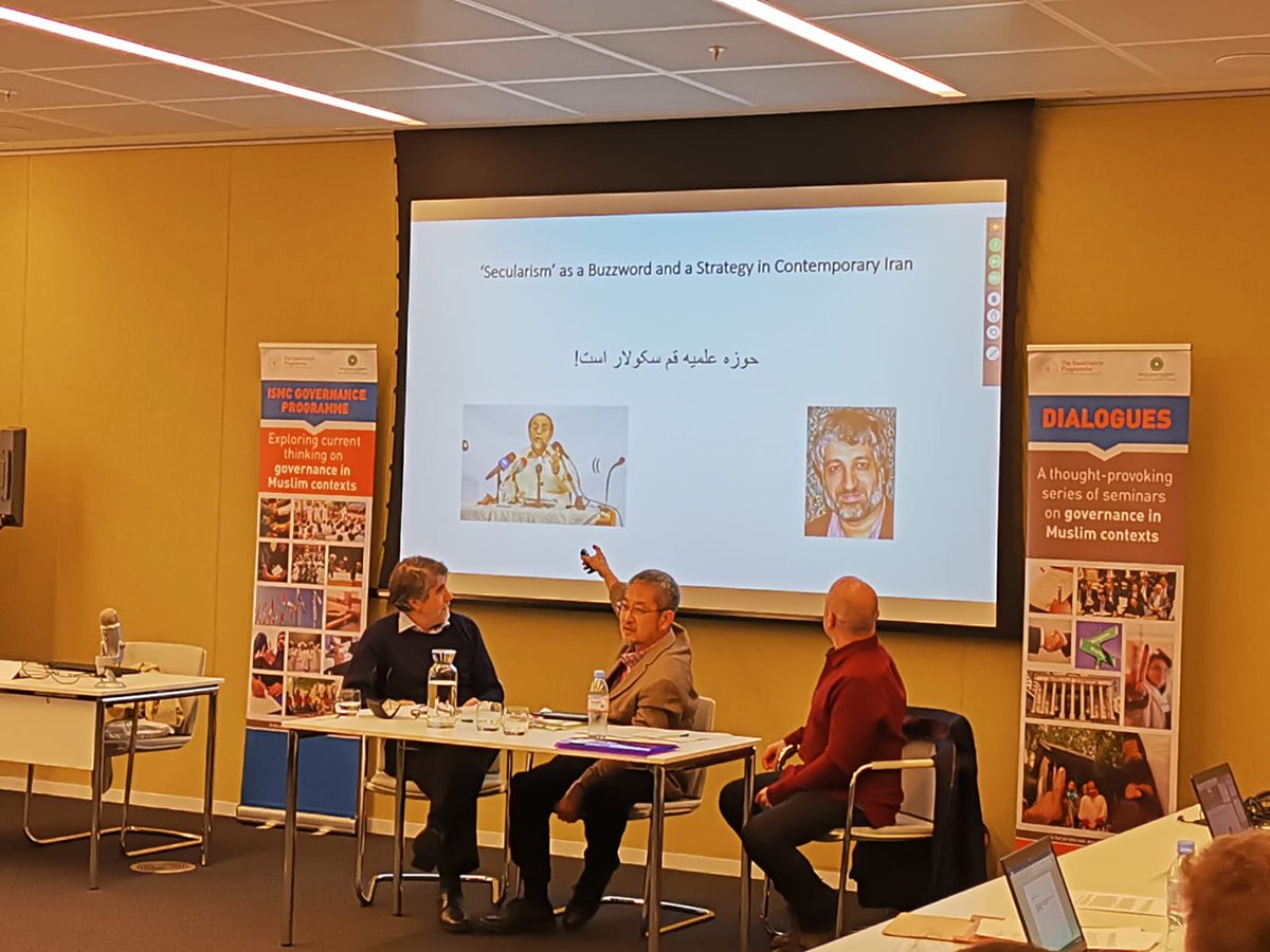 AKUISMC's tweet photo. The Governance Programme's interesting discussion on "Forty Years On. The Vocabulary of #Secularism in #Iran" is taking place now.
Governance Programme: https://t.co/DRzkGmwz63
#ISMC #GovernanceProgramme https://t.co/CCjYHLckOo
