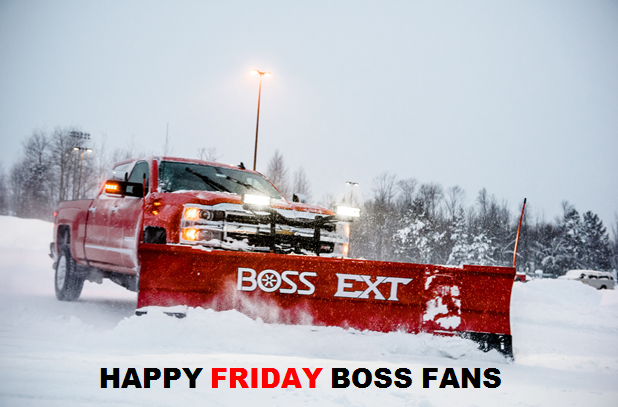 BOSSSnowplows's tweet photo. Happy Friday to you and your crew! #bossplows https://t.co/18we8XxjAV