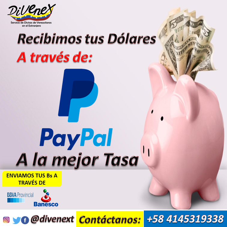 divenex's tweet photo. Cambiamos tu #Dolar #paypal a la mejor tasa.
.
.
Contactanos por nuestra únicas línea autorizada de atención al cliente:
.
+58 4145319338

.
#divenex #divisas  #VENEZUELA #Colombia  #vzla #Dolares  #cambiodolares #cambiopaypal #paypal #saldopaypal #compropaypal https://t.co/2bIIL7YReR
