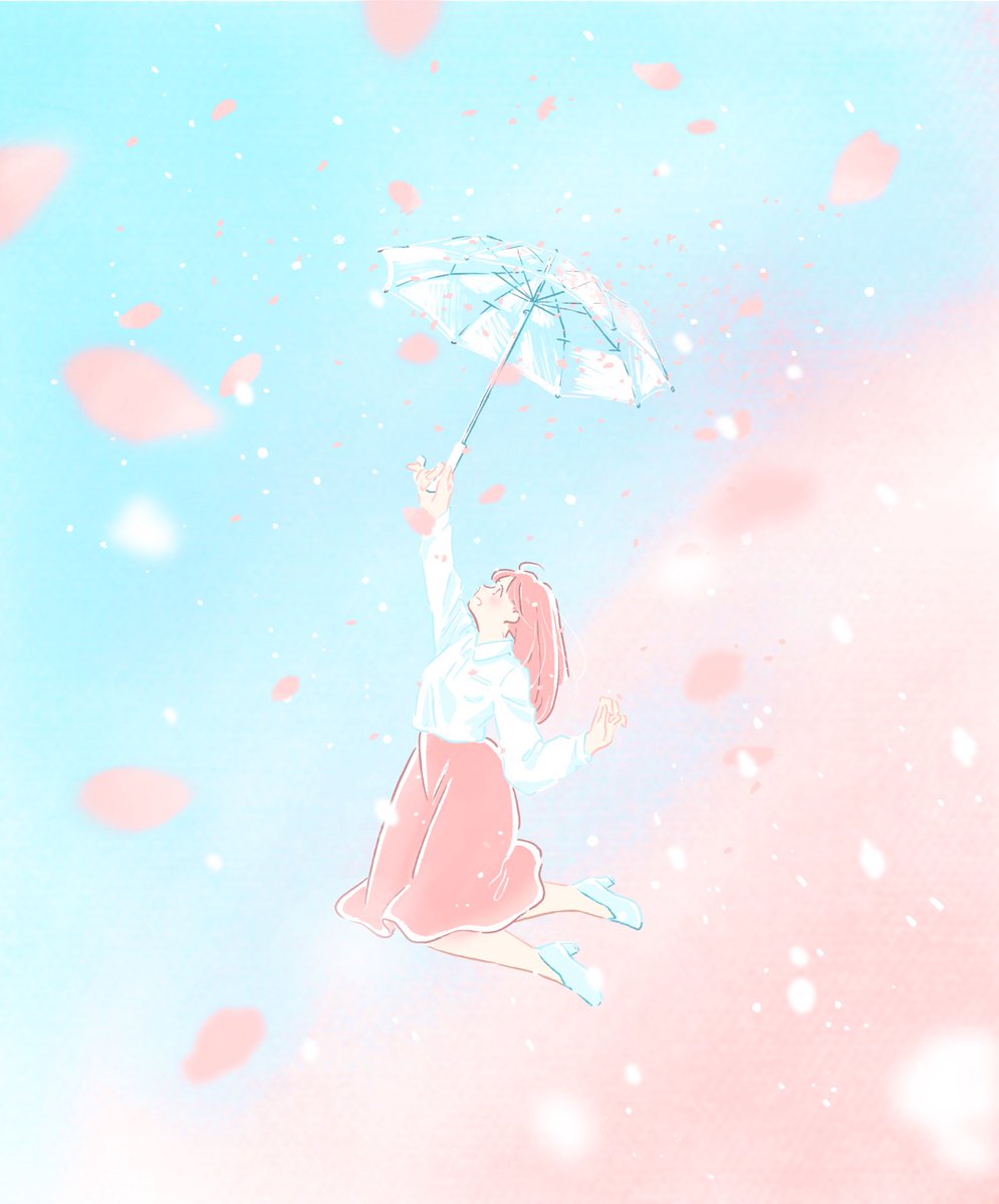 「春の雨 」|水元さきの@作品集発売中のイラスト