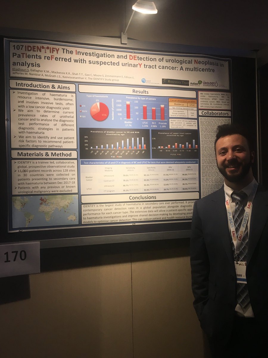 BURSTurology's tweet image. Congratulations @mrSinanK for the Best Poster at "Novel Technology in Urothelial Cancer Diagnosis" session #EAU19 @Uroweb #BURST #IDENTIFYstudy