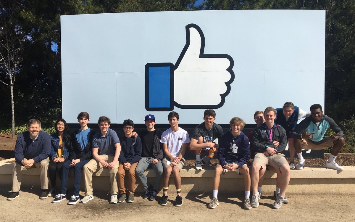 MosesBrown's tweet photo. 11 MB students and trip co-leaders Gara Field & Ron Dalgliesh descended upon the Classic Campus of Facebook in Menlo Park, CA on the Social Innovation spring break trip. #socialinnovation #springbreak #mbtrips https://t.co/C9chZrJ13A