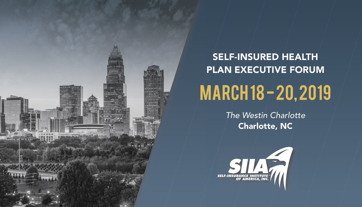 SuttonRisk's tweet image. Looking forward to attending the #SIIA Health Plan Executive Forum next week in Charlotte. #SelfInsurance