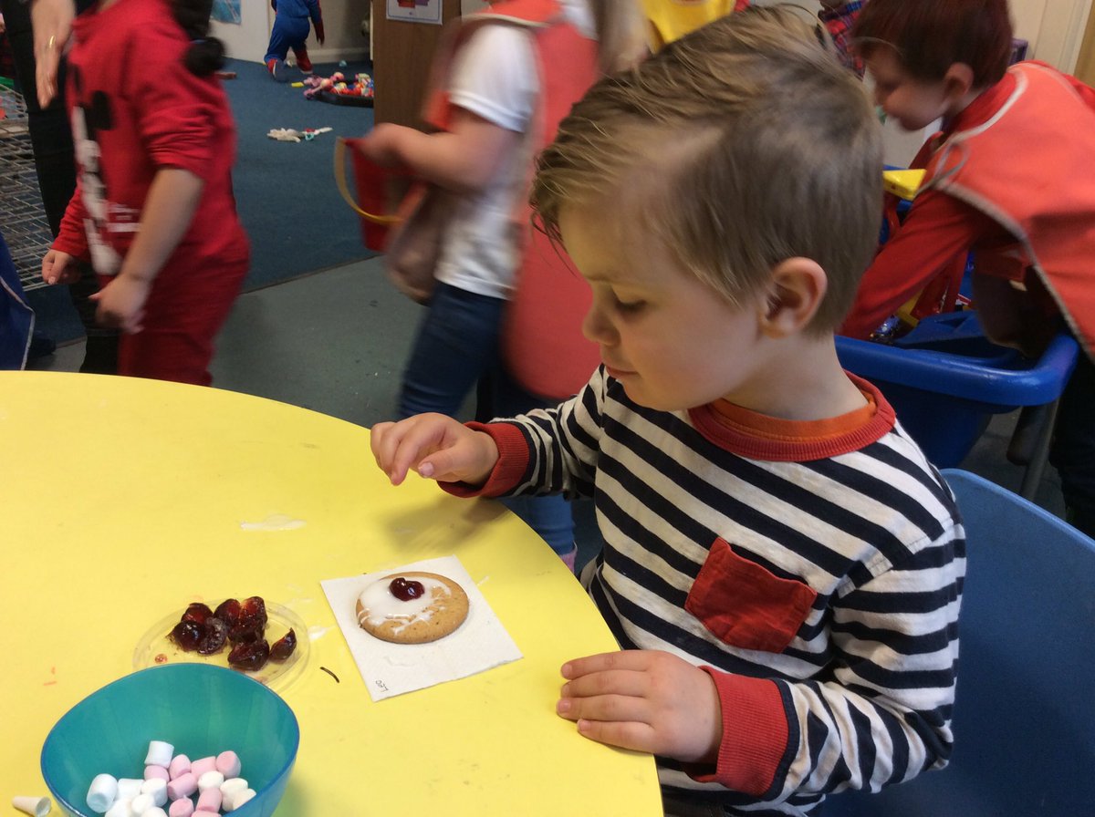 StPeters_tweets's tweet photo. Yum, yum! We have made red nose biscuits and red nose faces in nursery. #rednosedayfun https://t.co/ETwSXAPYtf