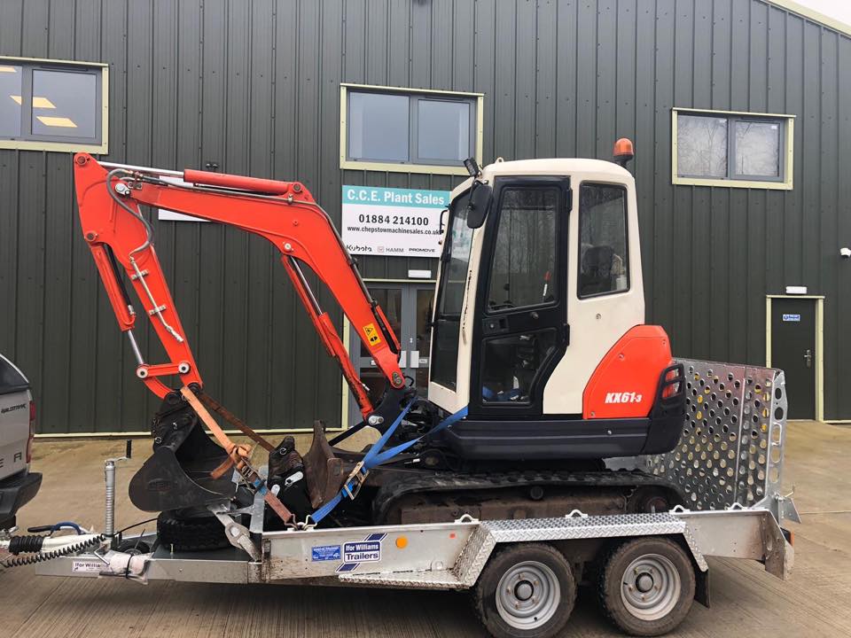 This <a href="/KubotaUK/">Kubota UK</a> KX61-3 is all loaded onto the trailer and is now off to it's new owner! If you are interested in purchasing one of our Kubota machines or have any machine requirements then please get in touch with us on 01884 214100 or email us at sales@cceplantsales.co.uk.