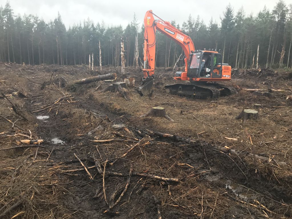 TilhillForestry's tweet photo. More mounding at a restock site near Aberdeen. #Mounding #ForestManager https://t.co/CmLtOrjDsv