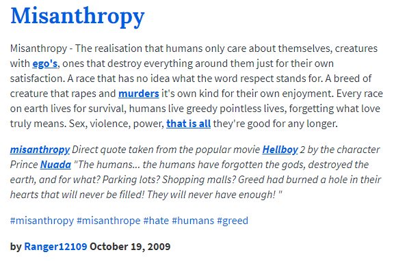 Have we reached #peakhuman? Can there be any hope for the future of the human species? #misanthropy is a rational, objective & valid reaction to human hegemony & its own hatred that drives ideological & political oppression.  Perhaps its time to give back control to wild nature