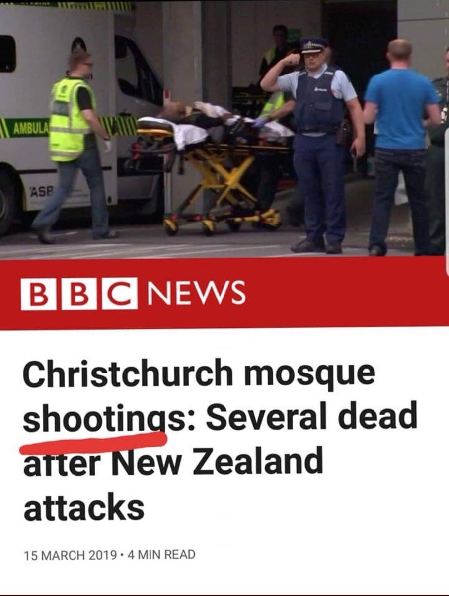 SajathS6493's tweet photo. This is real media racism. Do whatever you want...and also we made prayers for those Muslim ummah.deeply sad news for this holy Friday... #innalillahivainnalilaihirajhum #NewZealandShootings #ChristchurchAttack #BBC and also that is not terrorism that’s just a shooting #fuck https://t.co/4Abi3wTs3V