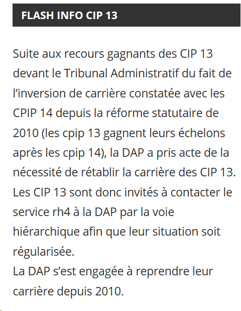 CgtSpip's tweet photo. La #DAP reprend les carrières de la #CIP13 si on le la saisit https://t.co/2Xj5BVfvwC