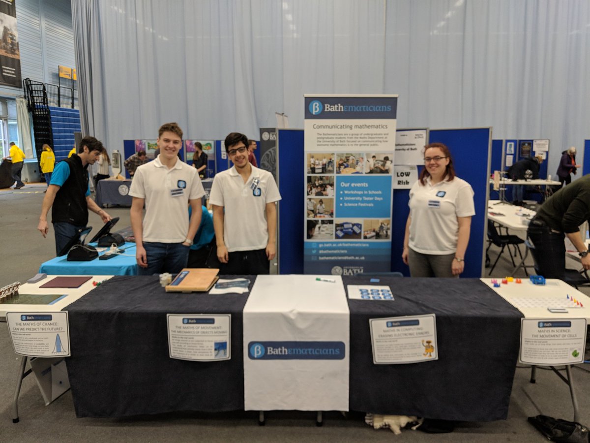 bathematicians's tweet photo. Come and find us at the #schoolssciencefair @bath_taps to learn some fun and interesting maths! @uniofbathsci @mathsatbath #bathtapsintoscience #primarymaths #BathSciFest https://t.co/k63d4wlA7d