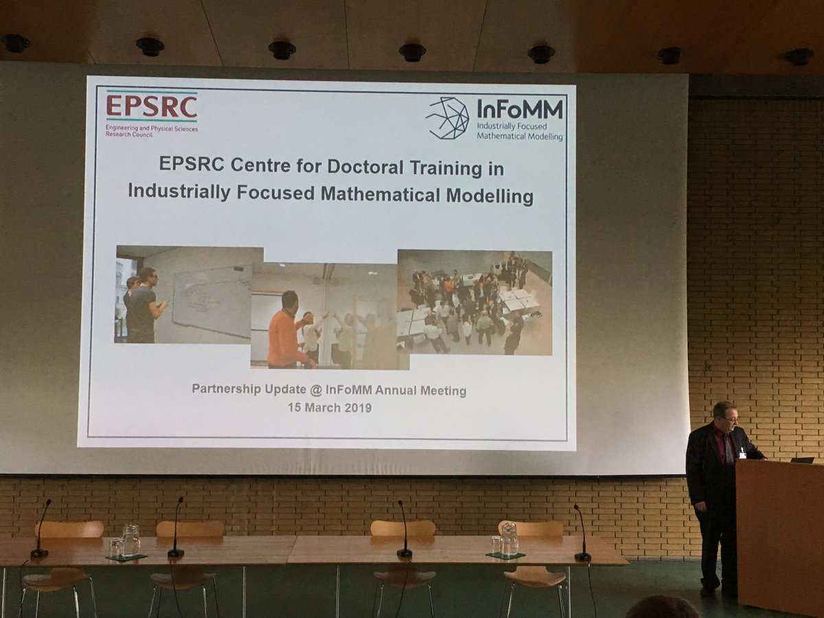 It’s the Annual meeting of the Oxford Mathematics doctoral training centre for industrial maths. #infomm #Oxford