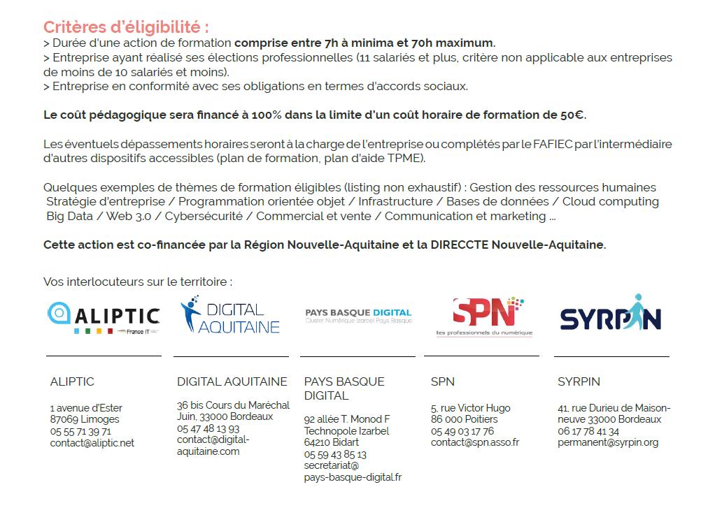 aliptic_'s tweet photo. #FORMATION : l'#ADEC/#ARFSN continue !
👉 Qu'est ce que c'est ? Action régionale #interclusters pour le financement de formation continue complémentaire au plan de formation
👉 Vous avez des projets de formations pour vos collaborateurs ? Contactez-nous !
📨 contact@aliptic.net https://t.co/UIoUSPBY5Z