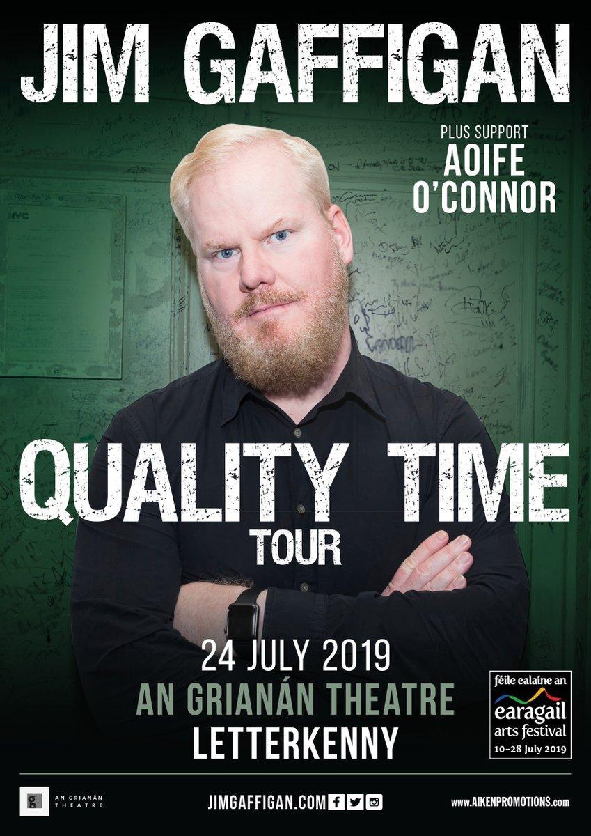 AikenComedy's tweet photo. \\\ TICKETS ON SALE NOW ///

@aikenpromotions &amp; @EaragailArts Festival present
@JimGaffigan: #QualityTimeTour
+ special guest @aoifebella
@angrianan, Letterkenny
24 July 2019

Ticket link ➡️ https://t.co/Jj2Vmljot8 https://t.co/TmDJnzfcbN