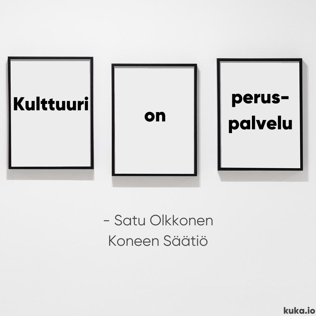 KukaHelsinki's tweet photo. Miten kuun alusta voimaan astunut laki vaikuttaa kuntien kulttuuritoimintaan? Onko kulttuuri peruspalvelu? Lue @KoneenSaatio'n asiantuntijan Heitto https://t.co/Ob6ZT8DJMe #taide #kulttuuri #rahoitus #kulttuuripolitiikka #kuntapolitiikka #koneensaatio #kukahelsinki 🎨 https://t.co/qtEUZKzo7E