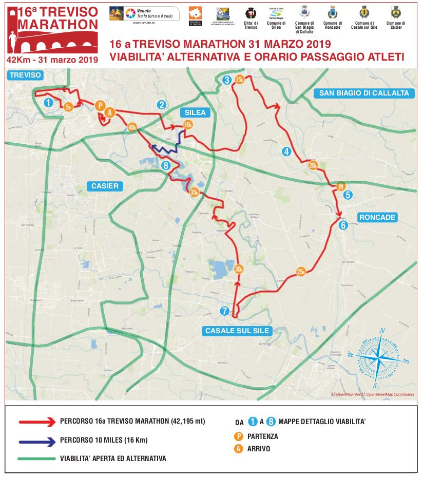 Attenzione! Domenica 31 marzo alcune strade comunali saranno chiuse al traffico veicolare dalle 10.00 alle 13.00 per consentire il passaggio della gara podistica <a href="/TrevisoMarathon/">Treviso Marathon</a> 2019. 
Qui tutte le informazioni su viabilità e deviazioni -->>comune.roncade.tv.it/index.php?area…
