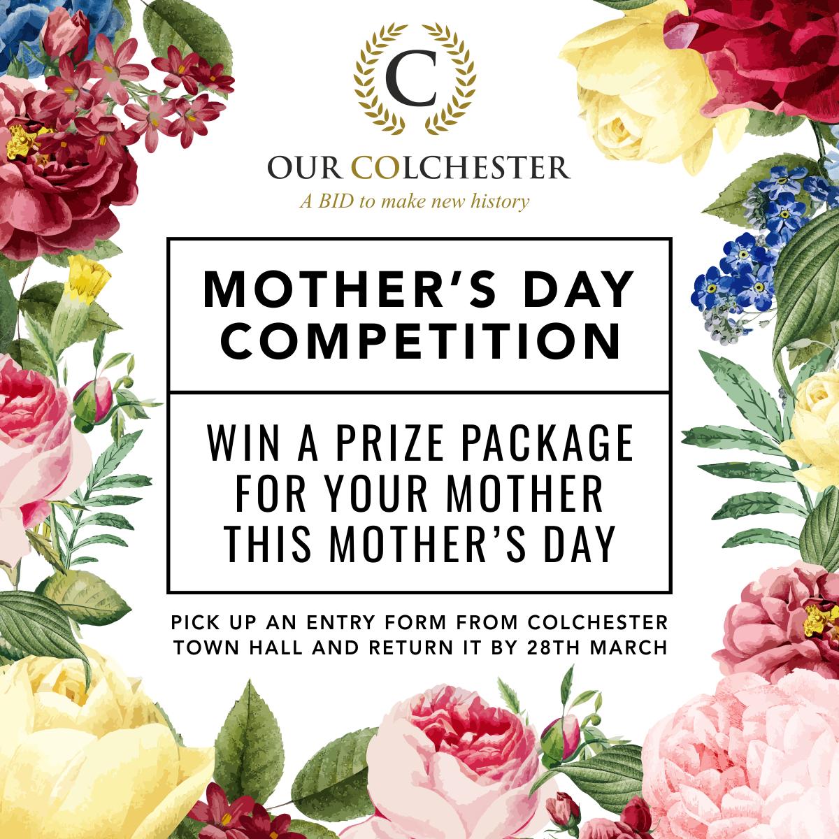 ⭐️IT’S COMPETITION TIME⭐️
Enter our Mother's Day competition before Thursday 28th March &amp; we will announce the winner on Friday 29th March! Follow the link to our website for more information on how to enter. We look forward to hearing your responses! ourcolchester.co.uk/mothers-day/