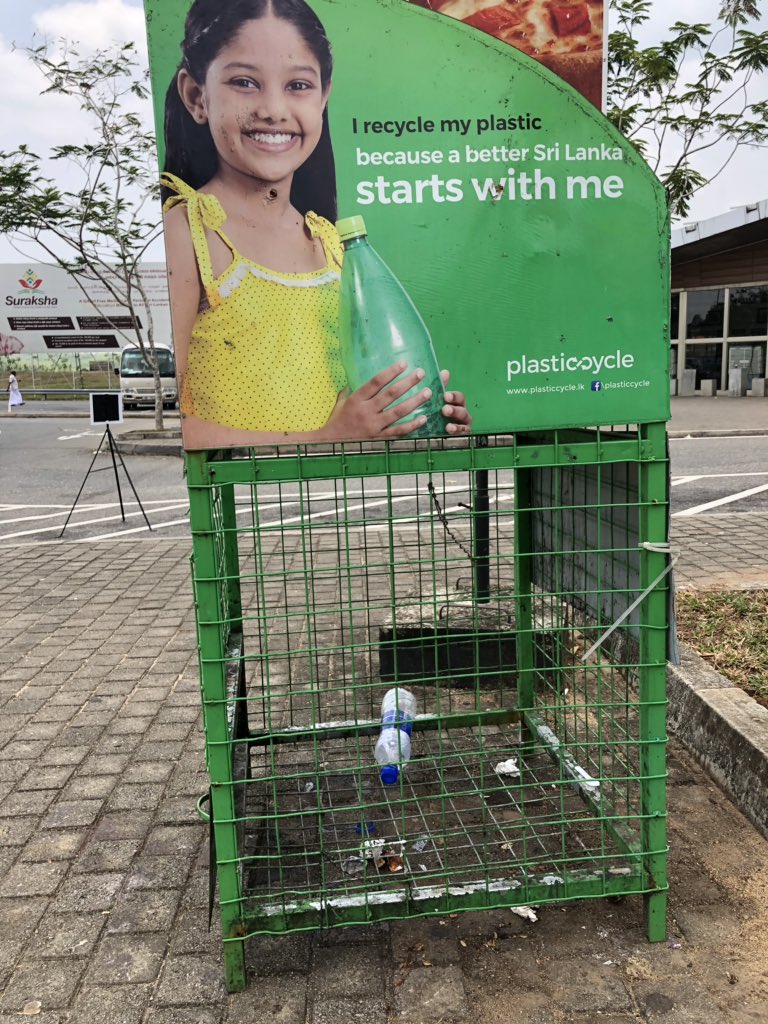 greener_live's tweet photo. Loving this ad campaign everywhere.  It’s not a perfect solution but it’s better than I’ve seen in other countries!  

#doitforthekids #recycle #reuse #refill #doitfornature #plasticproblems #SriLanka https://t.co/BN3oqCMnZh
