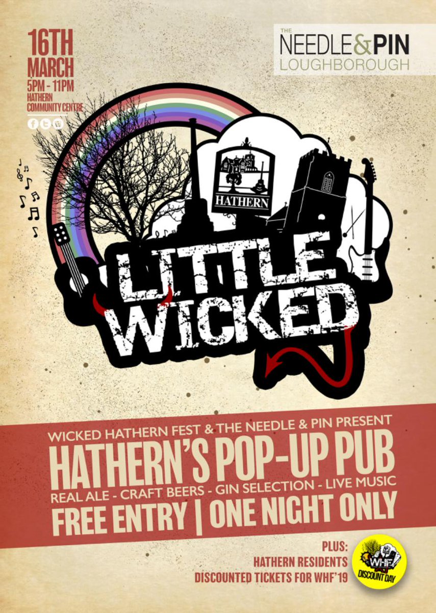 NEW DATE:

Unfortunately due to circumstances out of our control this weekends Little Wicked will now be held on 27th April!
If you were planning on buying your village tickets at this event we will still be there this Saturday for you to do so! 

Apologies for any inconvenience.