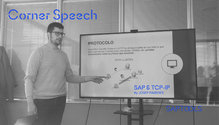 SaptoolsES's tweet image. Hoy Josep Paredes Figueras SAP Basis Consultant en #Saptools nos ha hablado de SAP &amp;amp; TCP-IP en el #CornerSpeech!
