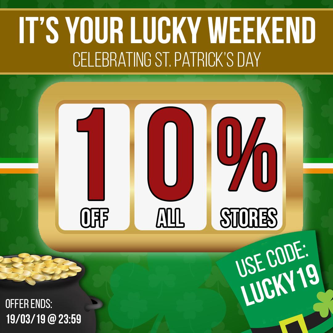 MachineTapping's tweet image. You&apos;re in luck this weekend as we&apos;re celebrating #StPatricksDay with 10% OFF across our store until 19/03/19 at 23:59

Use discount code: LUCKY19 ☘️

Browse our store today: goo.gl/eCF4TB