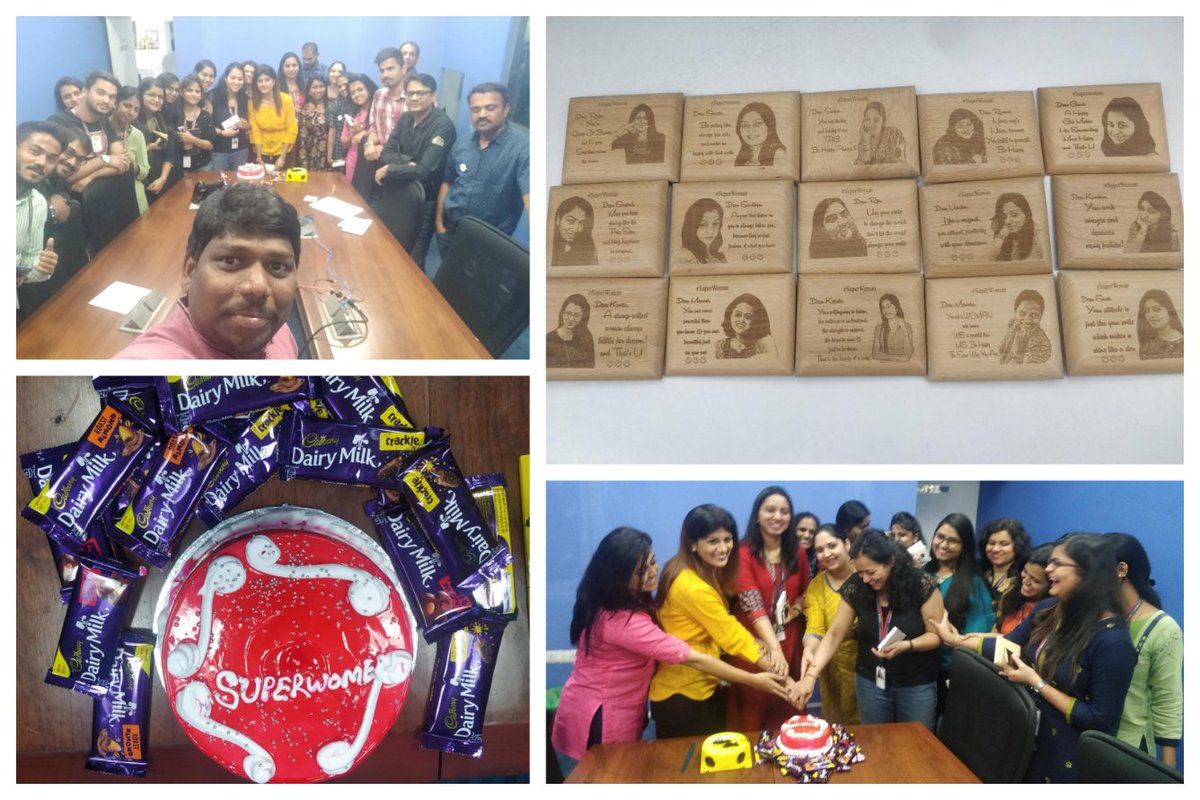 birlasoft's tweet image. #SameTimeLastWeek | Rushes from the #internationalwomensday2019 celebrations last week by teams in #Pune | #Women were gifted specially customized showpieces with their names on it, &amp;amp; a #RedVelvet cake was cut to honor the #BalanceforBetter theme! For the #superwomen 👧✨⭐