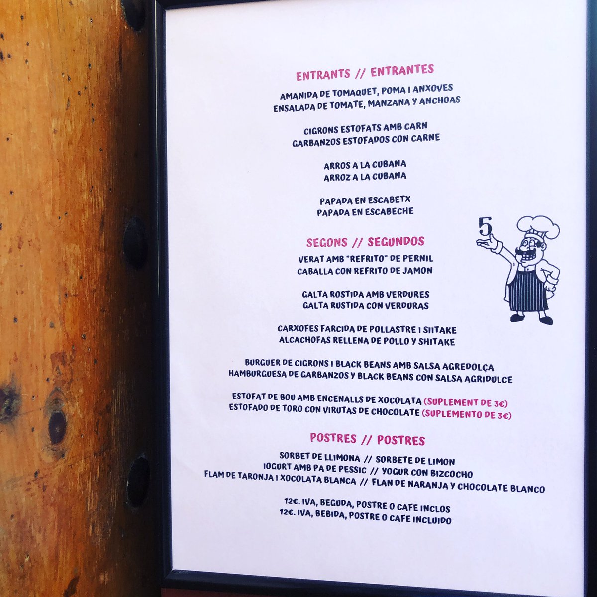 Viernes !!! Menú para hoy, #telefono #934666473  #restaurant #cinc #santacolomadegramenet #foodie #foodporn #food #restaurante #buenacocina #comer #menjar #gastronomia #santacoloma #yummy #grameneturismo #restaurant #cinc #SantaColomaGastronomica #picoftheday