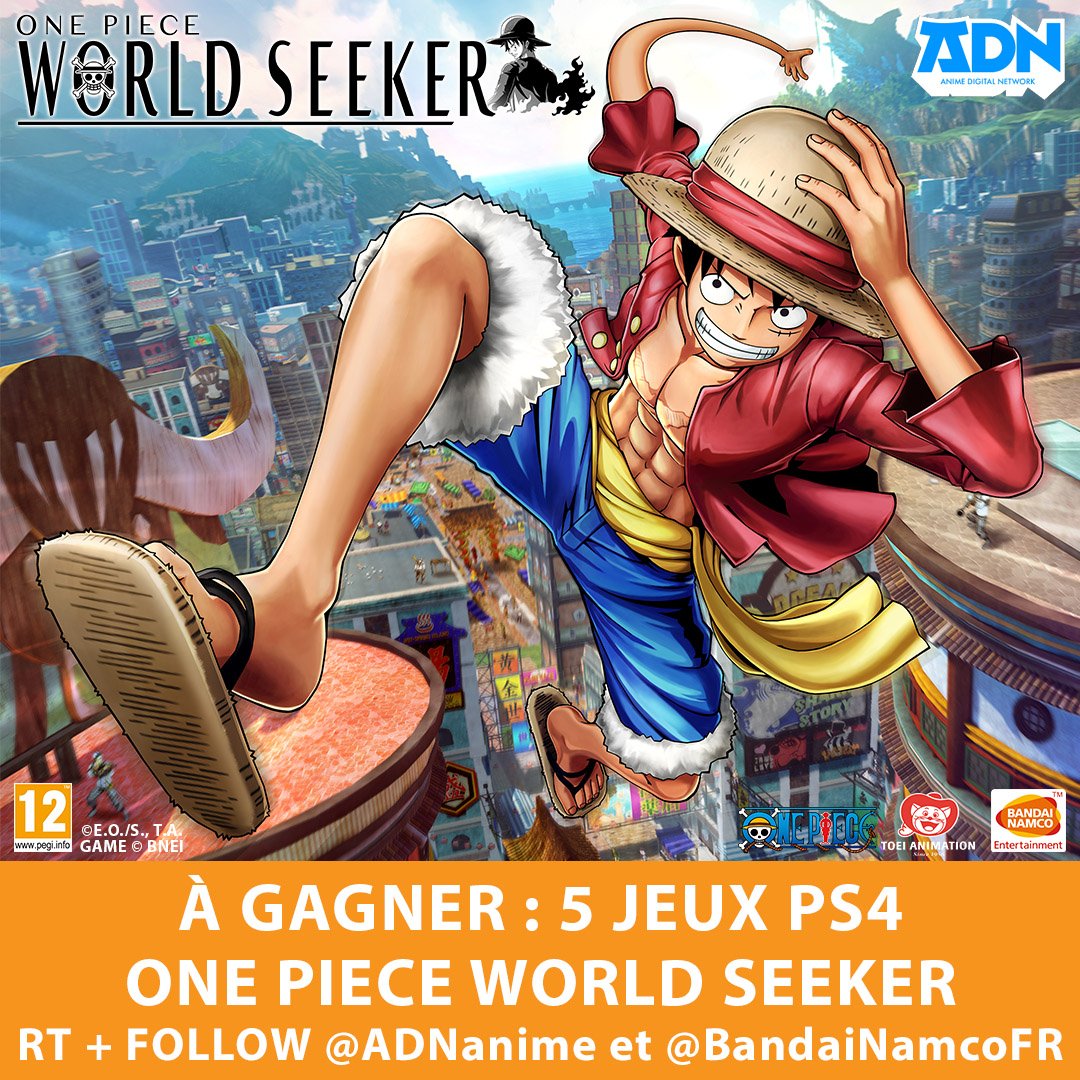 ADNanime's tweet photo. Vous n'avez pas reçu d'email pour vous dire que vous avez gagné... 

Bon, rien que pour vous, on vous propose un autre jeu Twitter pour remporter 5 jeux PS4 One Piece World Seeker et c'est tout simple : RT + Follow @BandaiNamcoFR et @ADNanime ! https://t.co/YBIdVnkjse