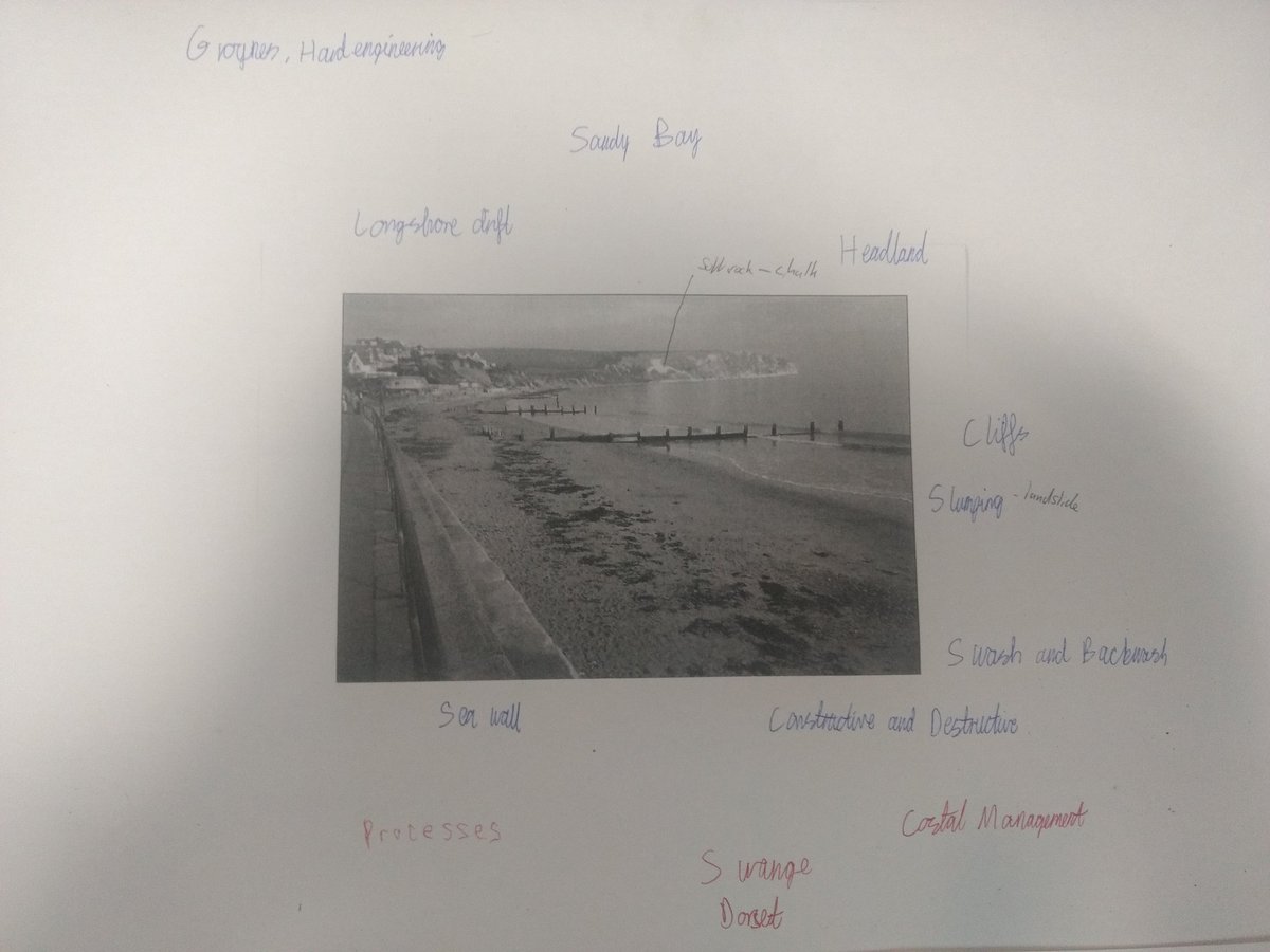 Geoggersthom's tweet photo. Quick and easy task
One pic
One copy of the spec (coasts)
1. Annotate from memory
2. Add from the spec in red
3  Mini whiteboard Q&amp;A using the picture @PlantbrkSchool @timeforgeog
#smartplanning #geographyteacher #revision #literacy #workload #minimumplanning #maximumoutput https://t.co/mwi29H3XSZ