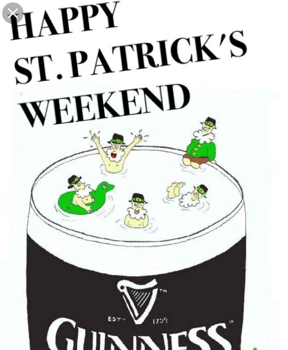 #StPatricksDay2019  St Patrick's weekend starts today!
Irish drinks and Irish meals on menu!