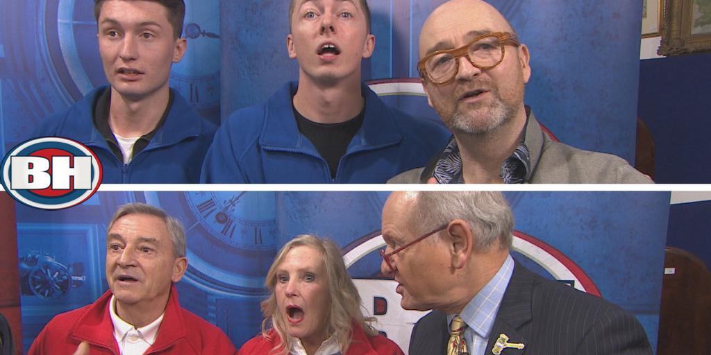 On #BBCBargainHunt today Charlie Ross, <a href="/DavidHarperTV/">David Harper Antiques | Trade Secrets!</a> @afrojunkman &amp; our #red and #blue teams take their items from #Epsom to the auction in #Maidenhead with <a href="/aubreydawson/">Aubrey Dawson</a> 

Let's hope  there will be profits galore!

⏰ 12.15pm 📺 <a href="/BBCOne/">BBC One</a> <a href="/BBCiPlayer/">BBC iPlayer</a>